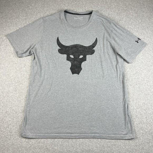 Under Armour | Shirts | Under Armour Project Rock T Shirt Mens 2xl Gray ...